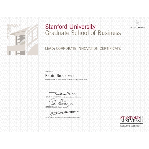 Stanford University | Graduate School of Business | Lead Corporate Innovation Certificate 2019